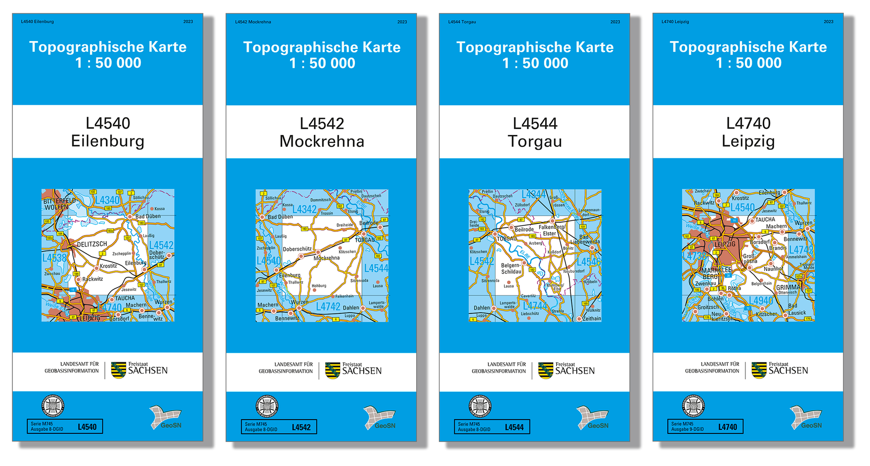 Cover der Topographischen Karten 1 : 50 000