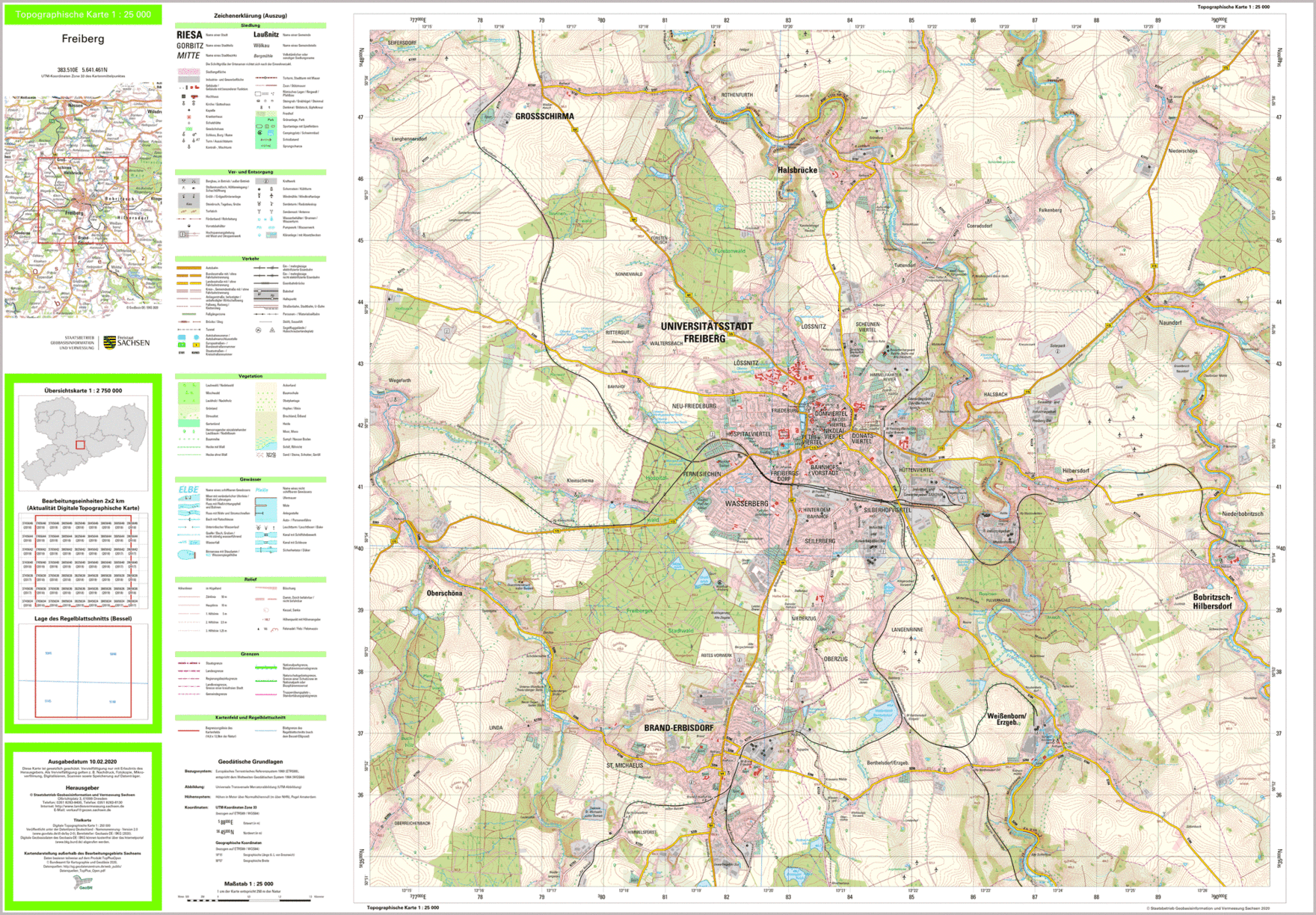 Topographische Karte Geobasisinformation sachsen.de