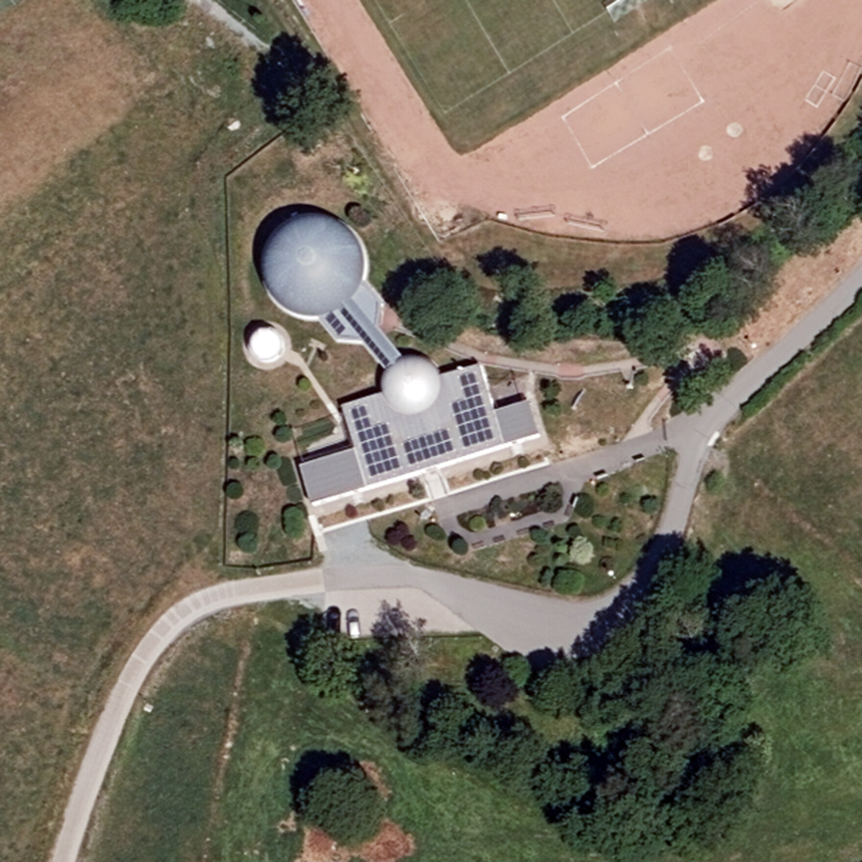 Luftbild Planetarium Drebach