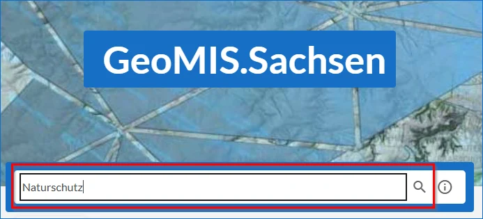 GeoMIS.Sachsen - Suchfeld für Recherche nach Geodatendienst