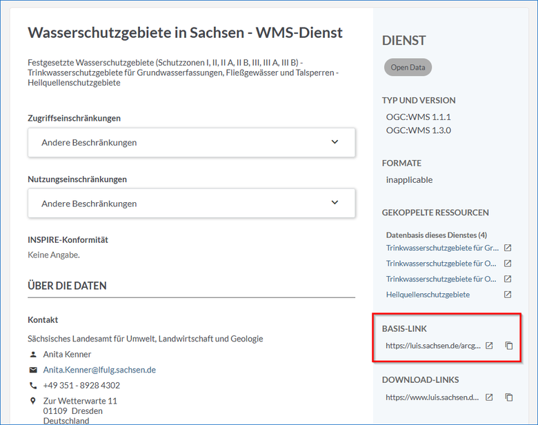 GeoMIS.Sachsen - URL des WMS