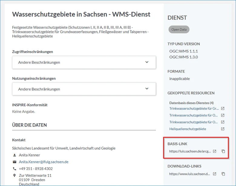 GeoMIS.Sachsen - URL des WMS