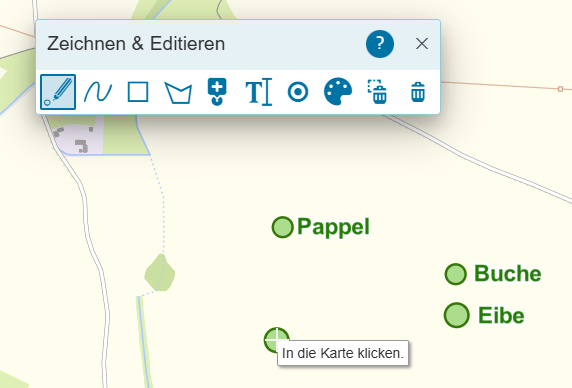 Geoportal - Einzeichnen von Standorten in die Karte