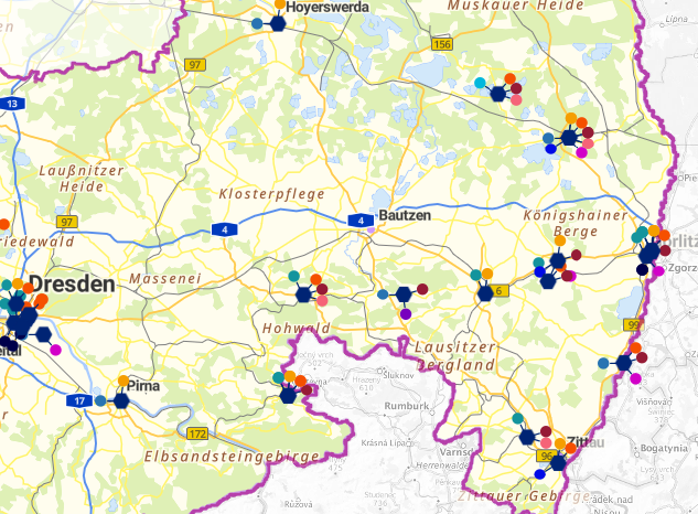 Detailansicht Punktsymbol mit Pins