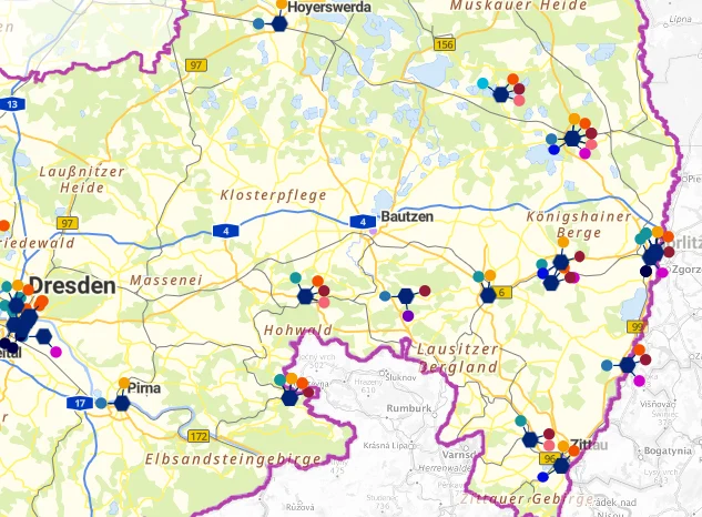 Detailansicht Punktsymbol mit Pins