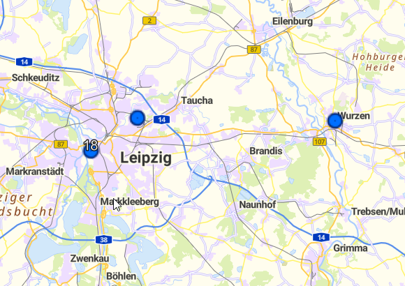 Detailansicht Zusammenfassung von Punkten