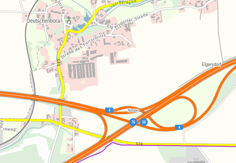 Ausschnitt Geoviewer Topographische Karten