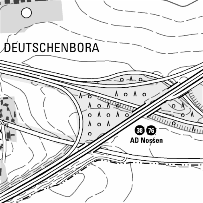 Ausschnitt Geoportal WMS Topographische Karten einzeln in Graustufen