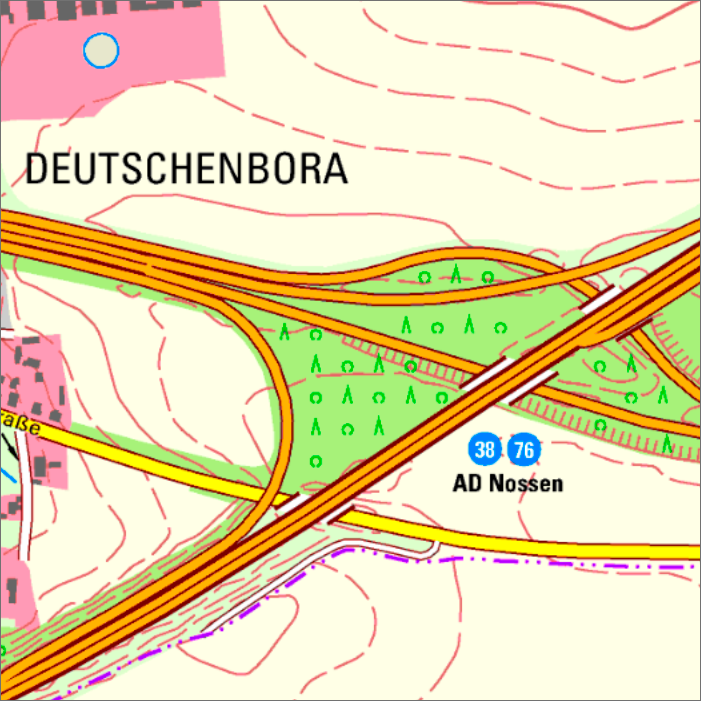 Ausschnitt Geoportal WMS Topographische Karten einzeln