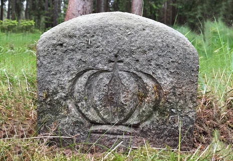 Grenzstein als Kachelbild