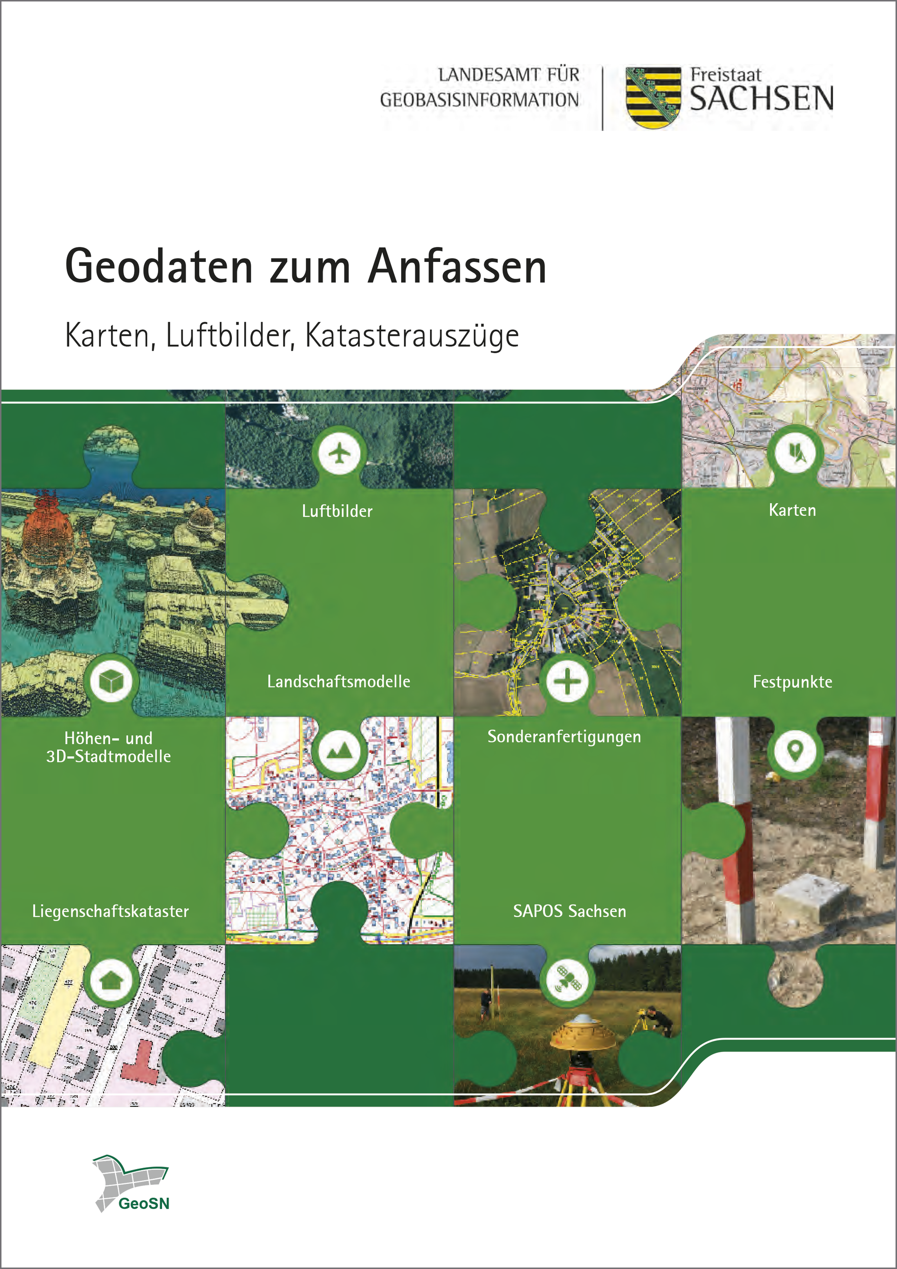 Titelseite Broschüre Geodaten zum Anfassen
