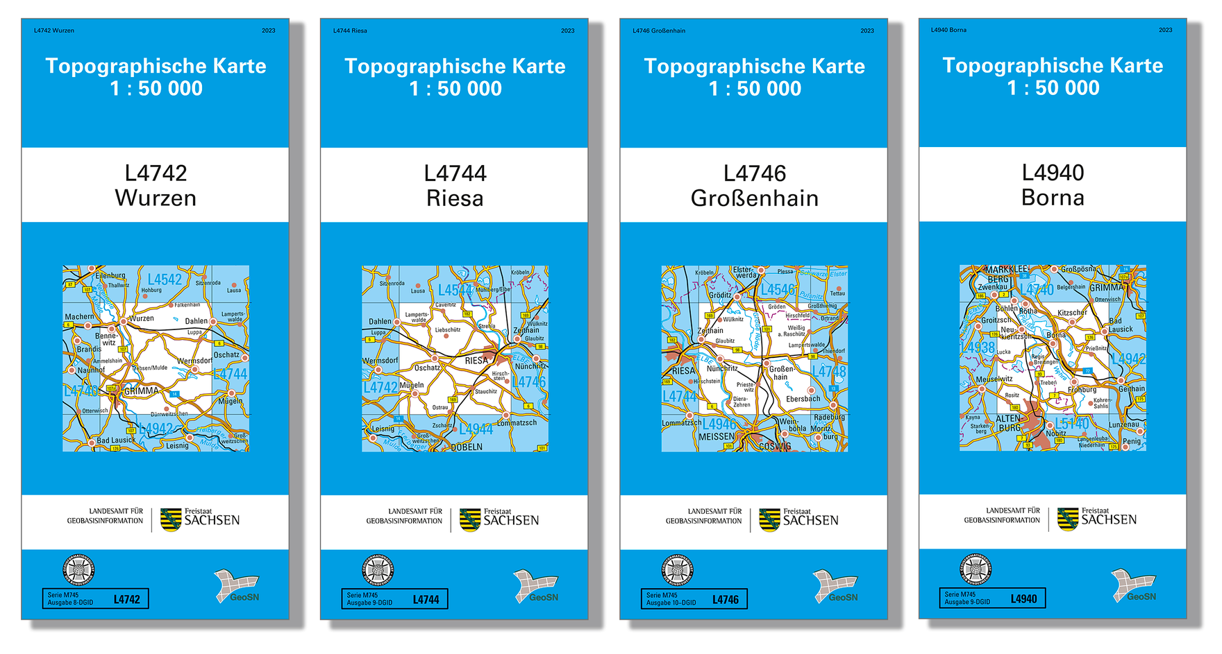 Cover der Topographischen Karten 1 : 50 000