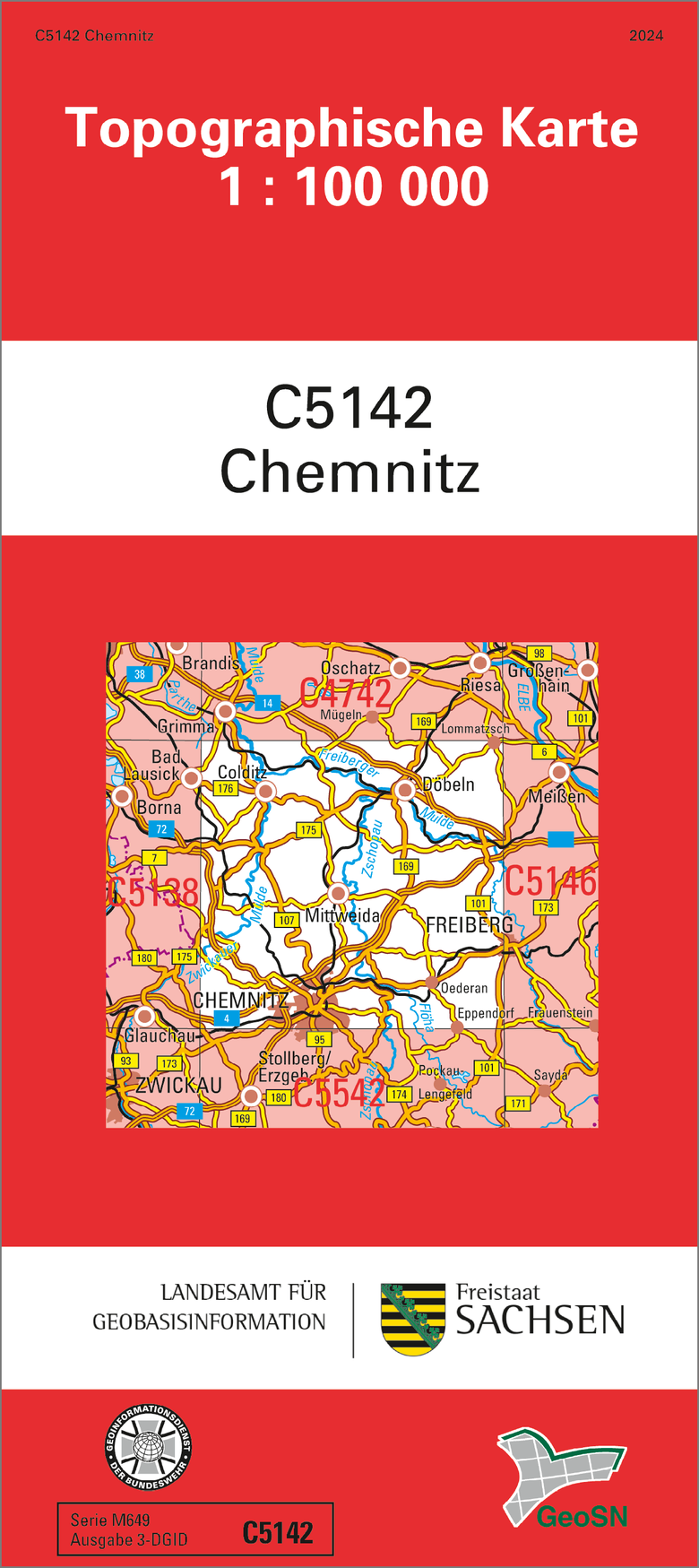 Cover der Karte C5142 Chemnitz