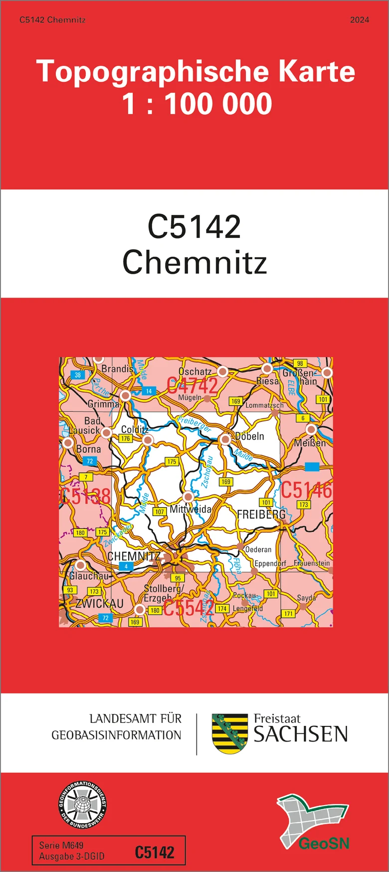 Cover der Karte C5142 Chemnitz