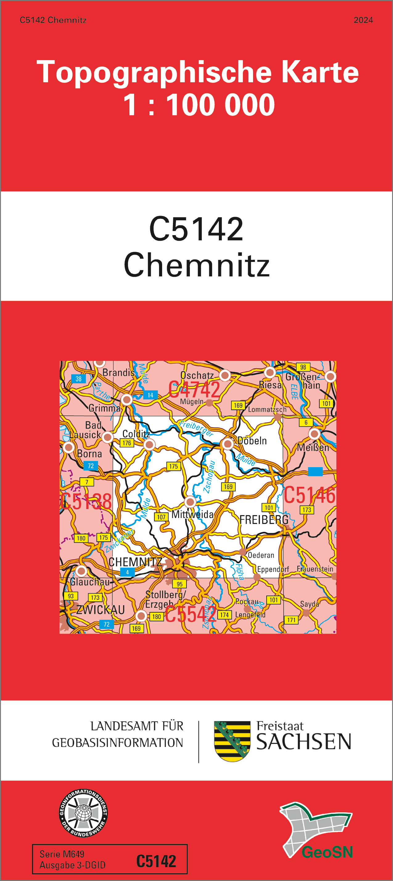 Cover der Karte C5142 Chemnitz