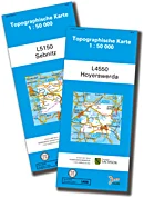 Topographische Karte von Hoyerswerda und Sebnitz