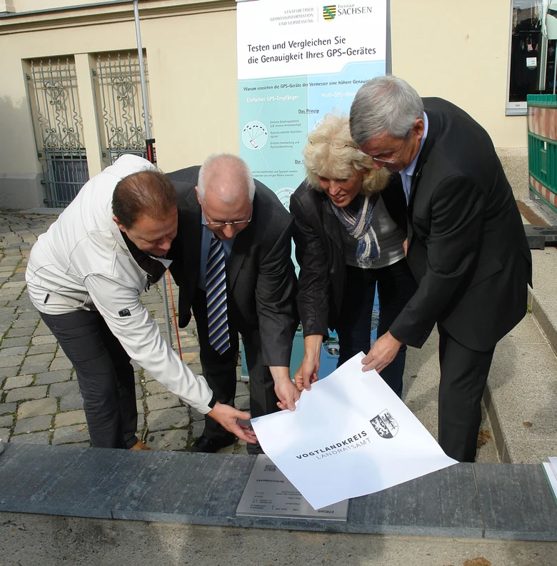 Einweihung Referenzpunkt im Vogtlandkreis
