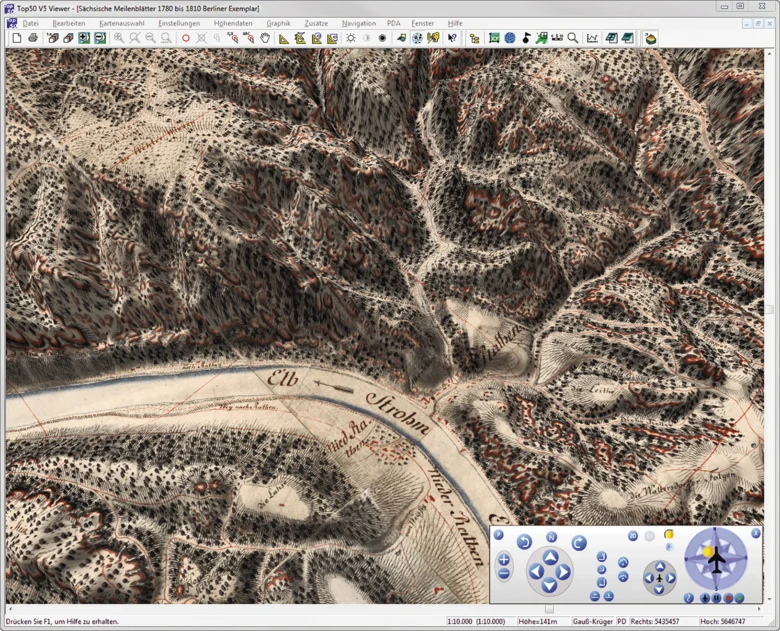 Historische 3D Dartstellung von Rathen