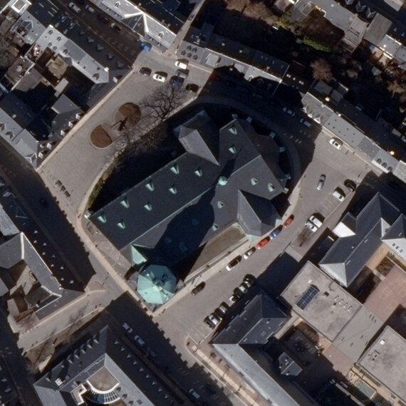 Luftbild St. Annenkirche, Annaberg-Buchholz
