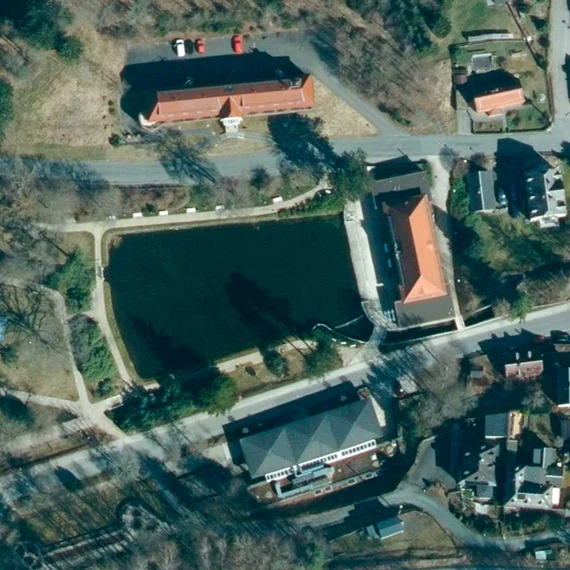 Luftbild Festhalle Bad Brambach