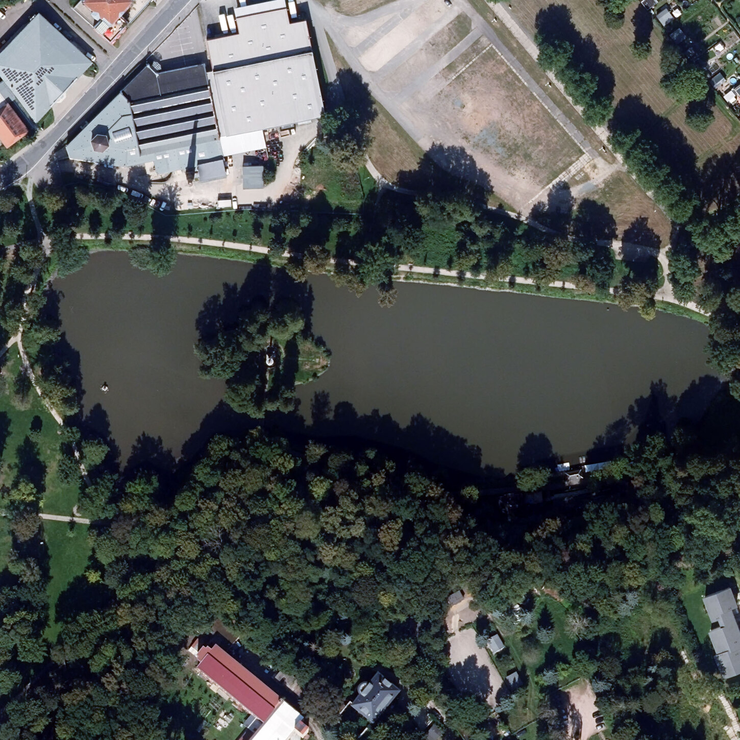 Luftbild Gründelteich Glauchau