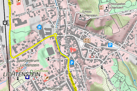 Ausschnitt Karte 1:10 000 (P10)