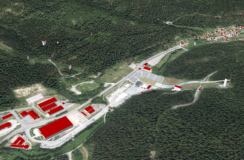 3D-Stadtmodell Vogtlandarena