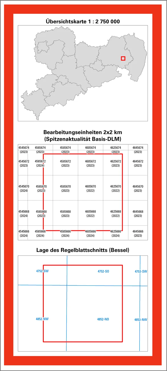 Kartenrückseite der TK10, Stadt Bautzen