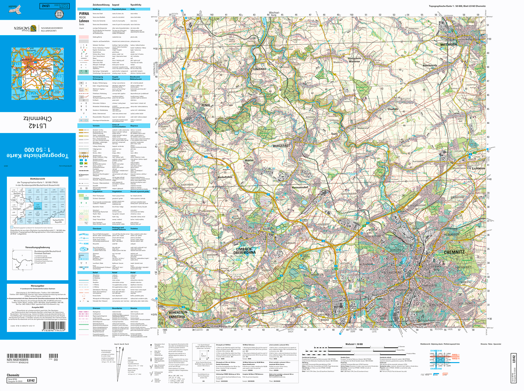 Topographische Karte TK50 