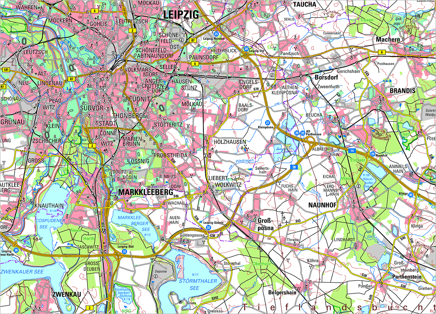 Digitale Topographische Karte Geobasisinformation sachsen.de