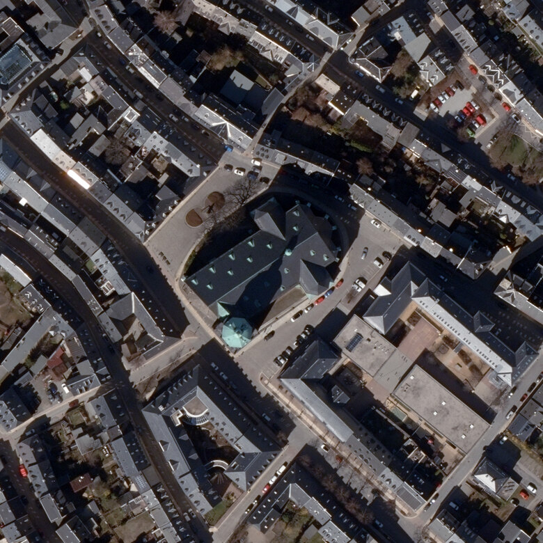 Luftbild St. Annenkirche, Annaberg-Buchholz