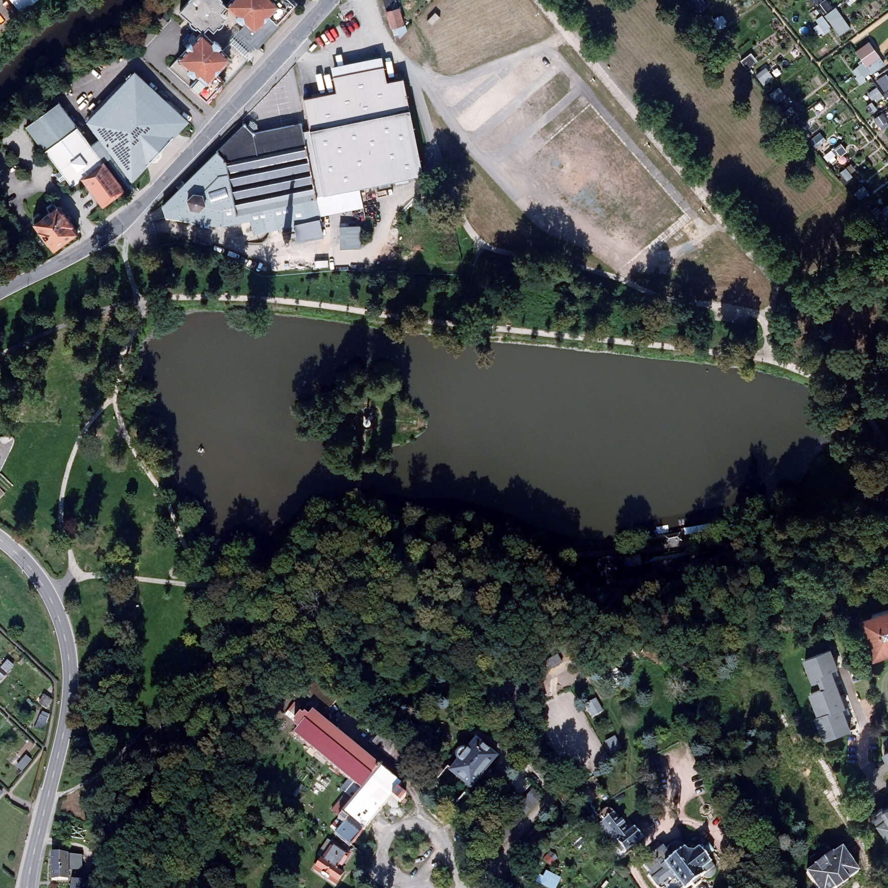 Luftbild Gründelteich Glauchau