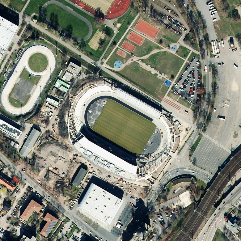 Luftbild Heinz-Steyer-Stadion Dresden