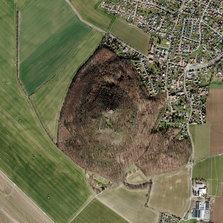 Luftbild Landeskrone bei Görlitz