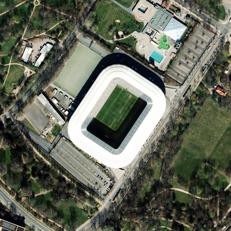 Luftbild Rudolf-Harbig-Stadion, Dresden