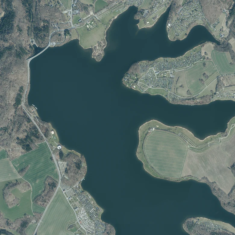 Luftbild Talsperre Pöhl