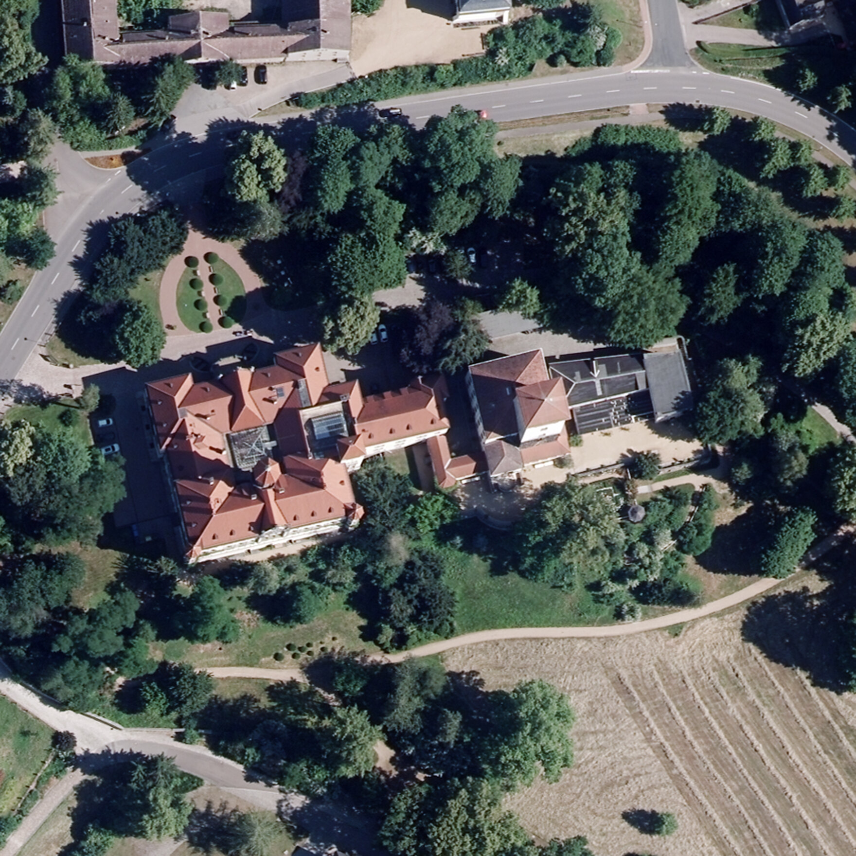 Luftbild von Schloss Waldenburg