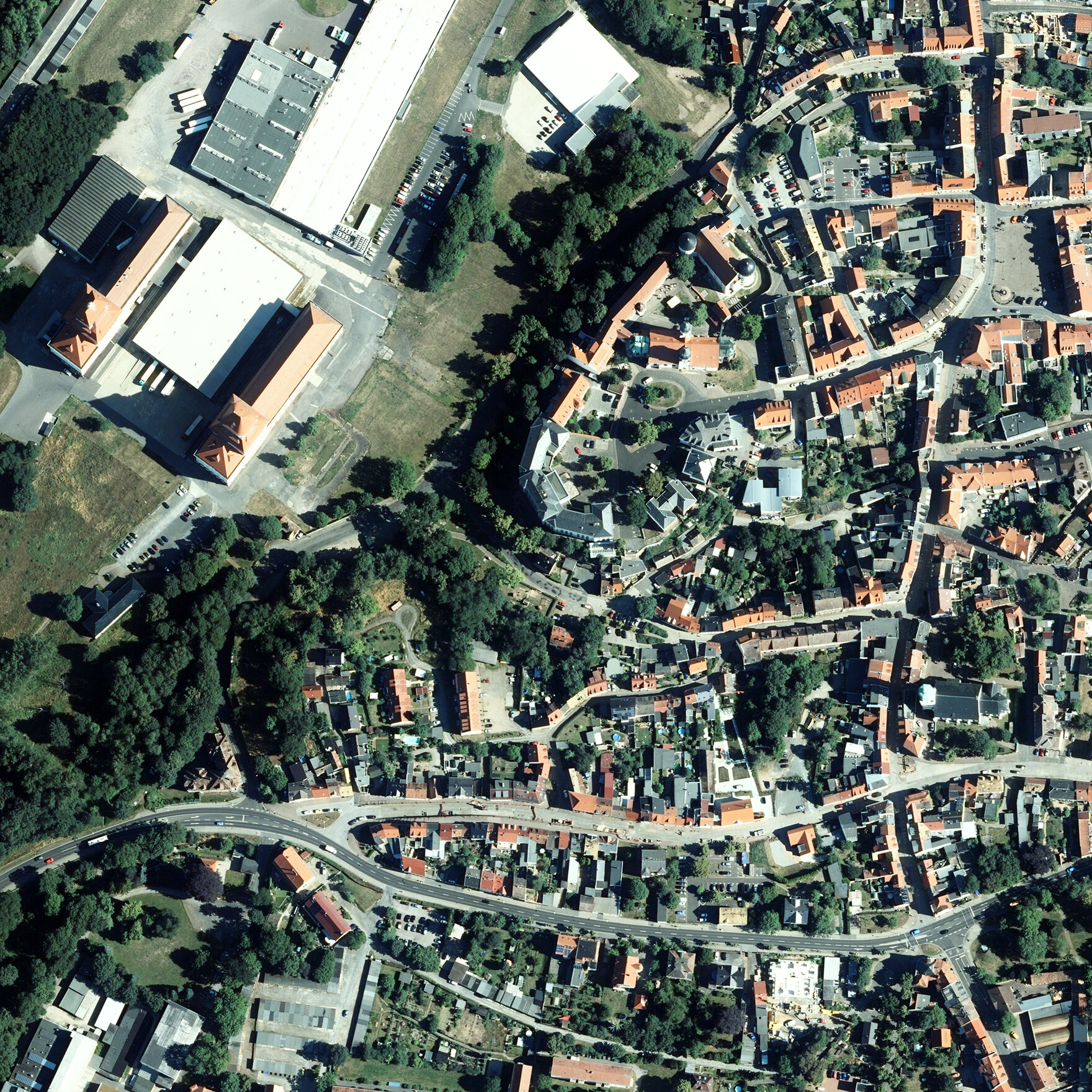 Luftbild der Stadt Wurzen