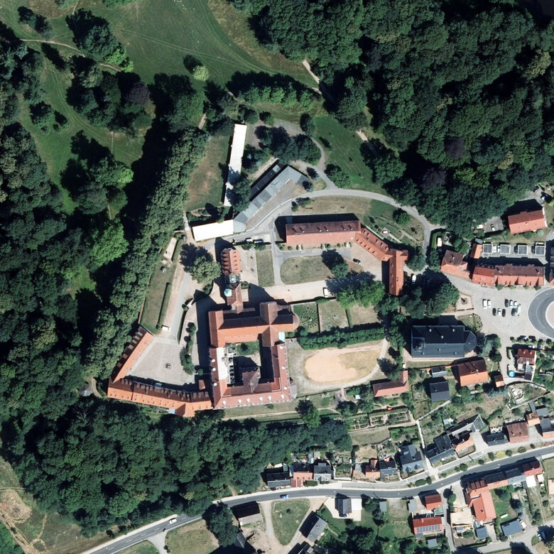 Luftbild Kloster Wechselburg