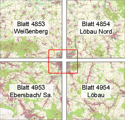 Vier Kartenblätter 